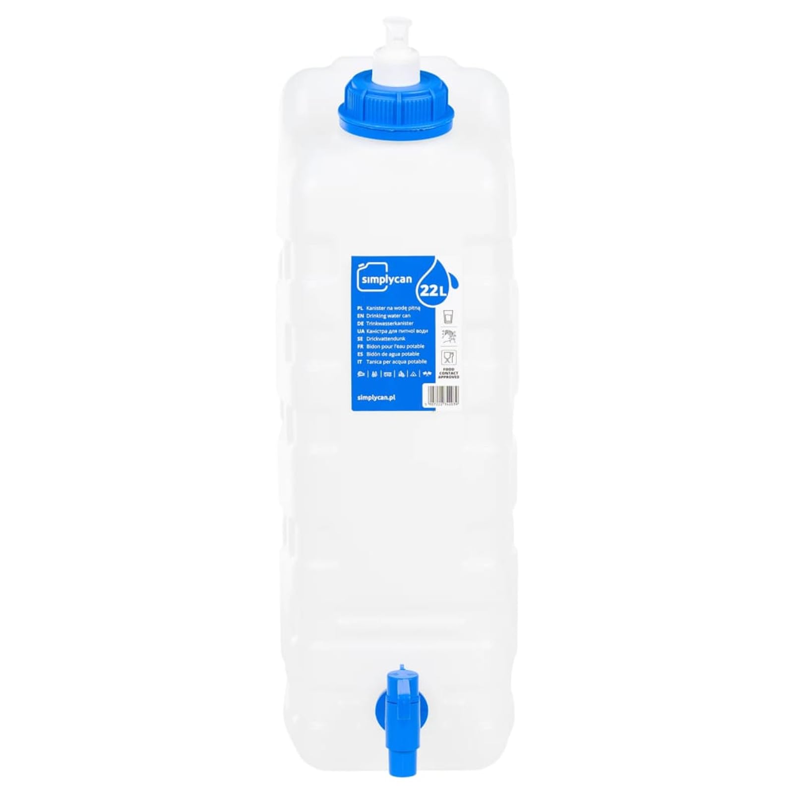 Homgoday Garrafa de Agua con Grifo y dispensador de jabón plástico 22 l Depósitos de Almacenamiento TipoB