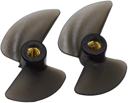 Miniatura 2 de Blomiky Paquete de 2 accesorios de hélice H102 y contratuercas adecuadas para H120 TKKJ H100 H102 H106 H108 RC Boat  H102 Props