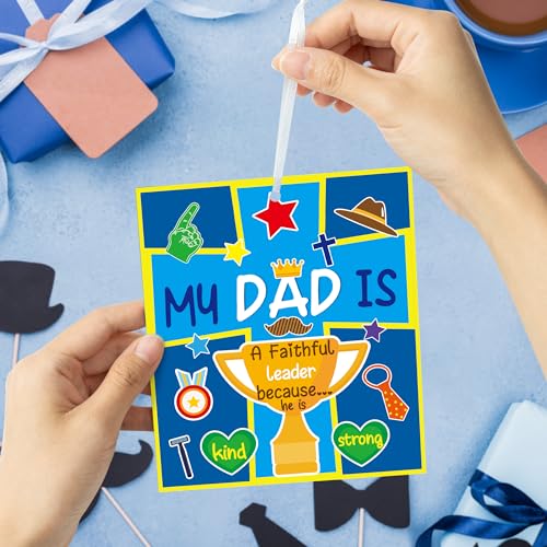 Manualidades religiosas del Día del Padre para niños, kit de tarjetas autoadhesivas a granel 3