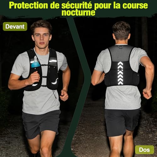 Gilet hydratation running de qualité supérieure et finitions soignées - 7