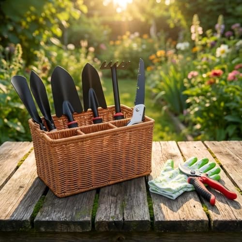Set de herramientas para jardín, 9 piezas, acero miniatura 5