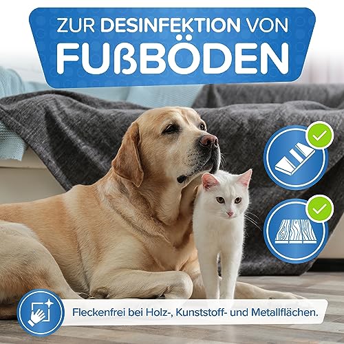 Patronus Giardien-Wischkonzentrat für Haustiere zur Desinfektion von Fußböden - 2 Liter Desinfektionsmittel zur Reinigung von Oberflächen gegen Giardien, Viren, Bakterien & Pilze