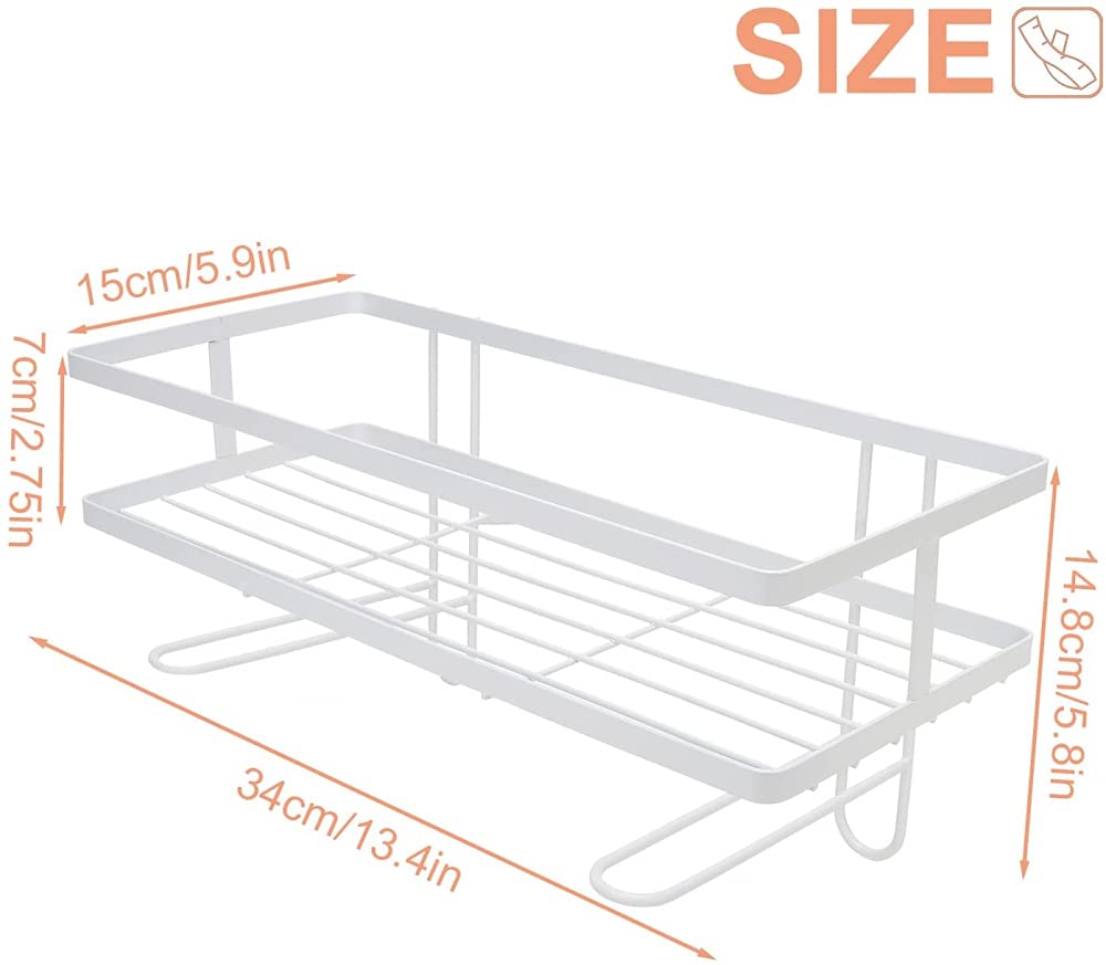 Estante para inodoro de cocina, baño, estante de pared, organizador de hierro para el hogar, sin perforación, estante de almacenamiento resistente sobre el inodoro