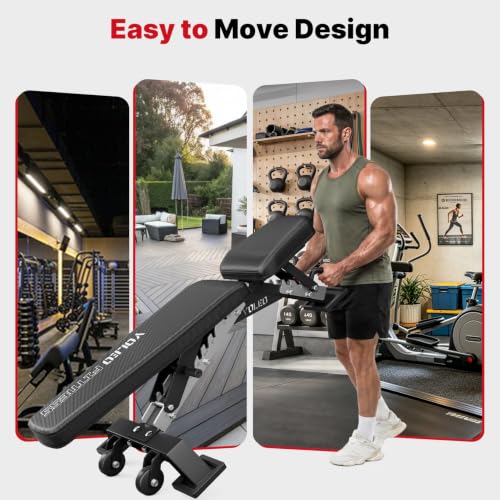 Image of YOLEO Commercial Adjustable Weight Bench 2315LB ASTM Certified - 80% Pre-Assembled Heavy Duty Workout Bench for Home Gym