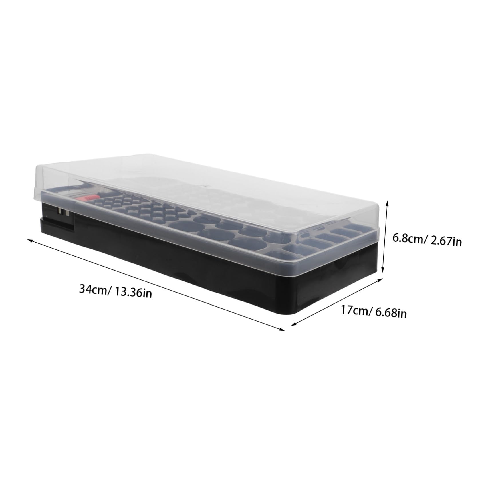 Alipis Tragbarer Batterieaufbewahrungsbehälter aus Transparentem Kunststoff mit LED Testfunktion Batteriehalter für Aa Aaa Batterien Kompakter Organizer für Haushalt und Reise