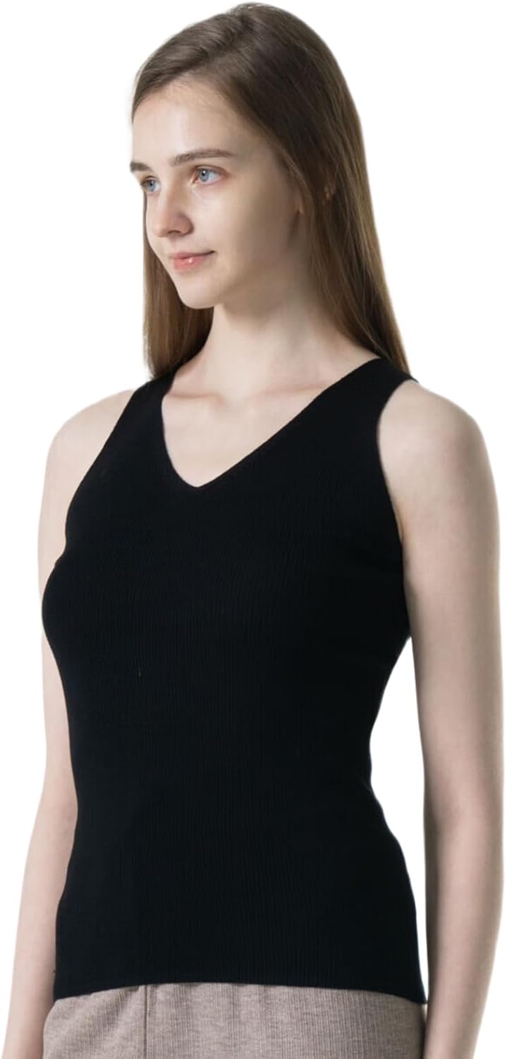 100% Merino Wool Women Tank Top | Wool Shirt for Women. Soft Lightweight Breathable V-Neck Sleeveless Vest