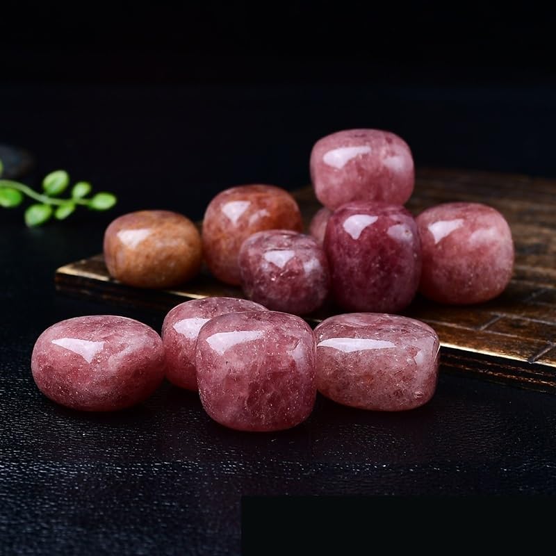 Surowe kryształowe kamienie luzem toczące się kamienie naturalne szkło truskawkowe ozdoby mineralne próbki naukowe dla akwarium