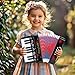 Coghek Black 17 Key 8 Bass Mini Toy Accordion Ideal For Kids Music Education Compact And Portable For Home And Travel