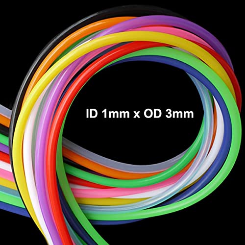 Aolity Mdingbao-Silicone Hose Tube 1-5M Colorful Food Grade Silicone Rubber Hose ID 1x OD 3mm Flexible Transparent Silicone Rubber Tube Drink Pipe, High Temperature Resistance