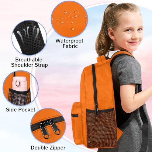 Orange Backpack with Lunch Box Travel Backpack Bookbag & Lunch Bag Insulated Lunchbox Waterproof Daypack Laptop Backpack Freezable Lunch Bag3
