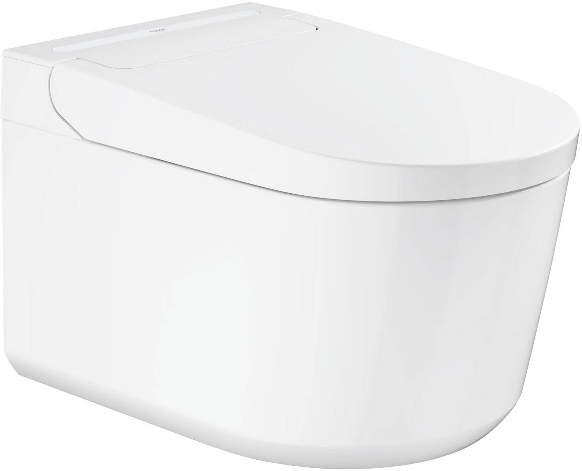 GROHE Sensia WC Lavant Suspendu, 2 bras de douchette réglables hygiène intime (1 jet arrière, 1 jet douchette féminine), Télécommande, Cuvette sans bride, Blanc Alpin, 36507SH0