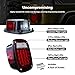 Tail Lights Assembly Replacement for 1979-2006 Wrangler TJ YJ CJ5 CJ7 Red Square Rear Combination Tail Lamps with Passenger and Driver Side Marker Stop Turn Signal Brake Lights DOT Certified, 2Pcs