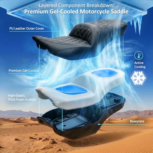 TQROBN Rider Passenger Gel Seat