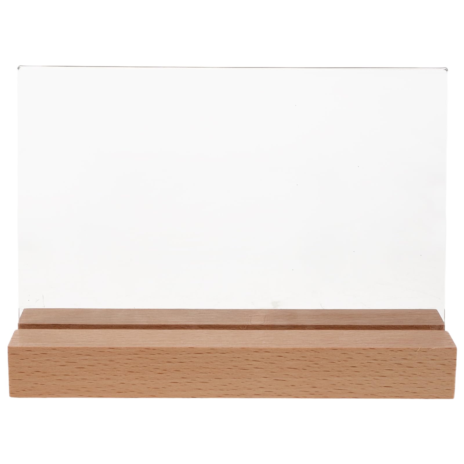 MAGICLULU 5 Portamenús para Escritorio de Acrílico y Madera, Doble Cara, Fácil Limpieza, para Oficina y Restaurantes