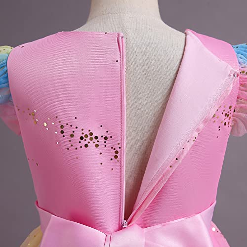 IWEMEK Sequins Flower Girl Embroidery Dress Fly Sleeve Beaded Princess Pageant Gown Bridesmaid Birthday Party Tulle Dresses4