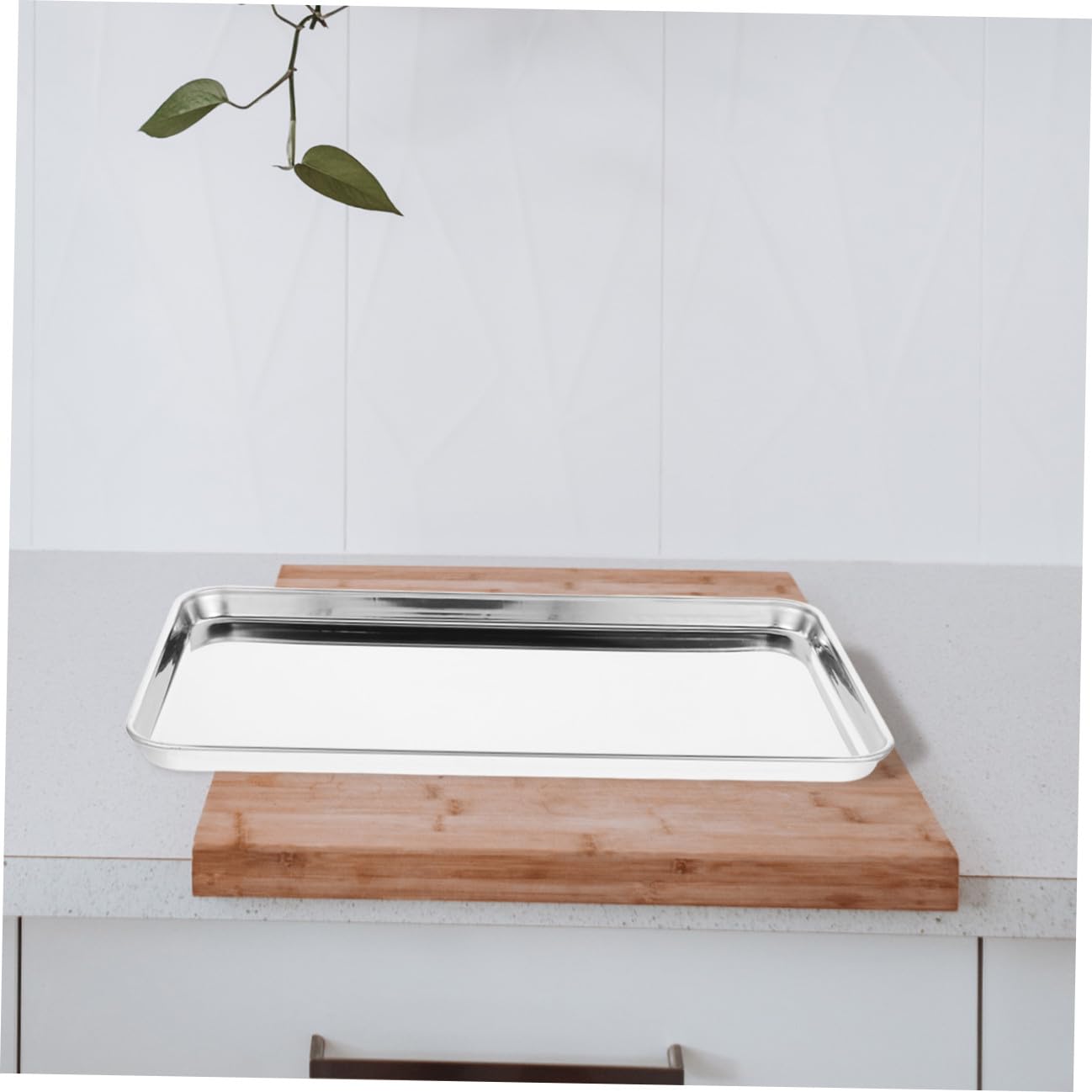 Toyvian Lot De 2 Plateaux De Cuisson En Acier Inoxydable Plateau Inox Rectangulaire 10.43X5.98X0.47In Pour Four Barbecue Égouttage D’Huile Et D’Eau Cuisine Et Pâtisserie