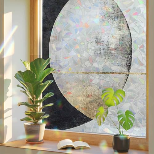 Película para ventana 3D vidriera tamaño 17.7x78.7in miniatura 1