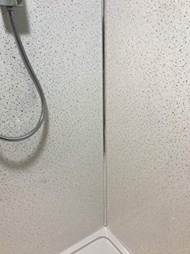 DBS White Sparkle 1m x 2.4m Shower Wall Panels Bathroom PVC Cladding Wet Wall