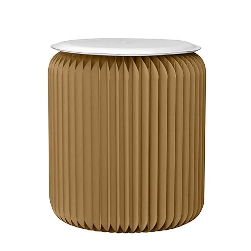 Tabouret Pliable - en Carton Recyclable (Marron Garnier, 35 cm)