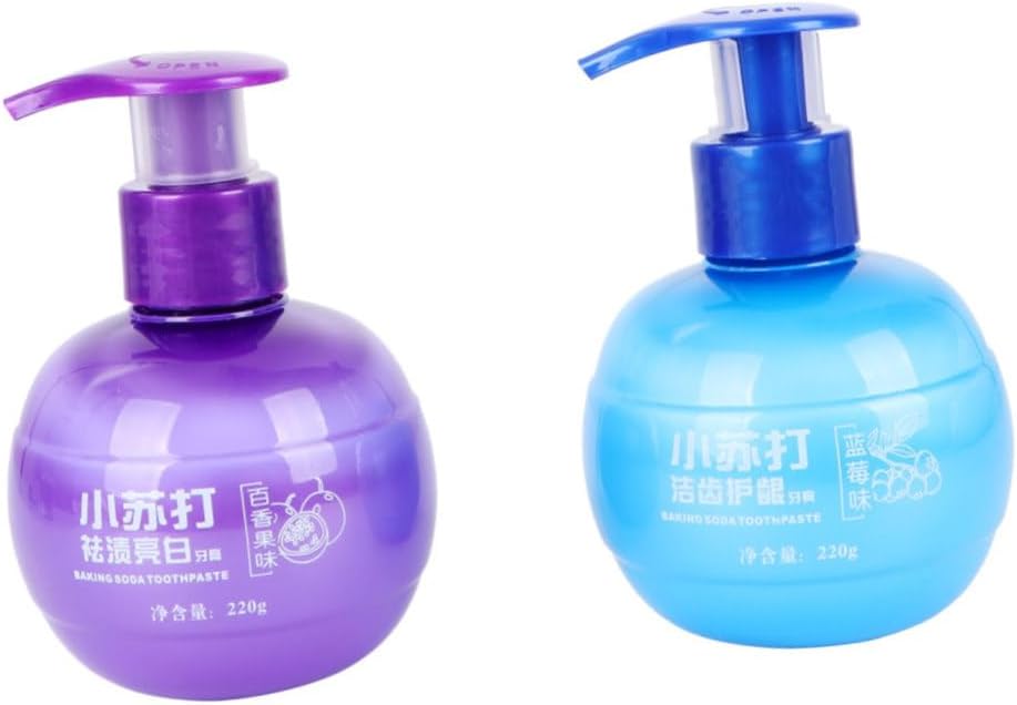 KOMBIUDA Toothpaste Alternative Original Soda Toothpaste 2 Bottles Natural Baking Soda Oral Care Tool