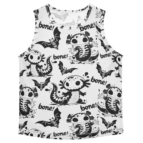 Boys' Tank Top Shirt Bones Salamander Pattern Sleeveless T-Shirts