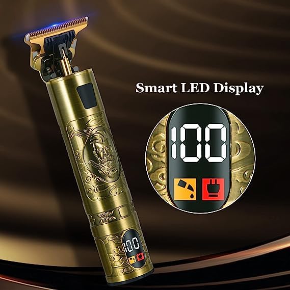 Tondeuse à cheveux électrique rechargeable avec écran LCD et hauteur 0-4 mm - 5
