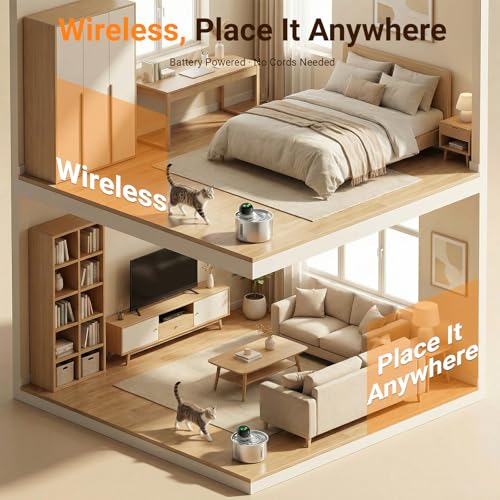 Fuente para Gatos Sin Cable de Acero Inoxidable 3L miniatura 4