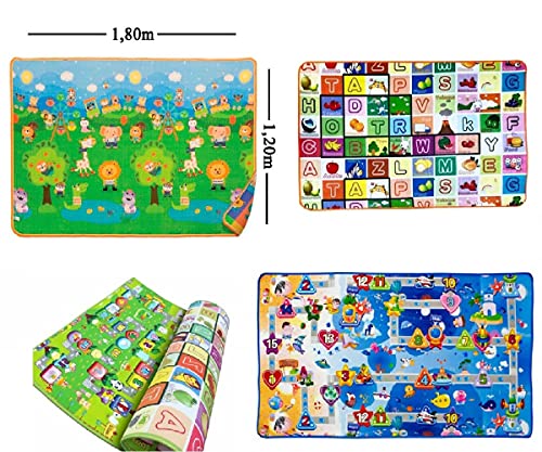 Tapete Tatame Infantil Bebê Atividades 180x1,20