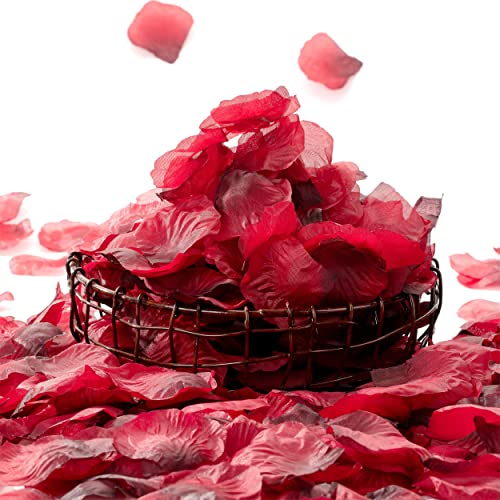 Mr. Pen- Rose Petals, Dark Red, 1000 Pcs, Rose Petals For Wedding, Artificial Rose Petals, Red Rose Petals For Romantic Night, Flower Petals, Red Rose Petals, Fake Rose Petals, Valentine Decor #TOP6
