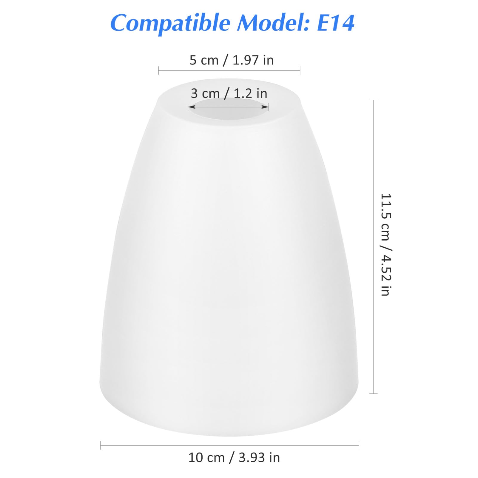 Sewroro 2pcs Plastic Lamp Shade Replacement E14 Lampshade Cover White Lamp Shade Light Covers for Table Lamps Floor Lamps 1.18inch/30mm - Image 4