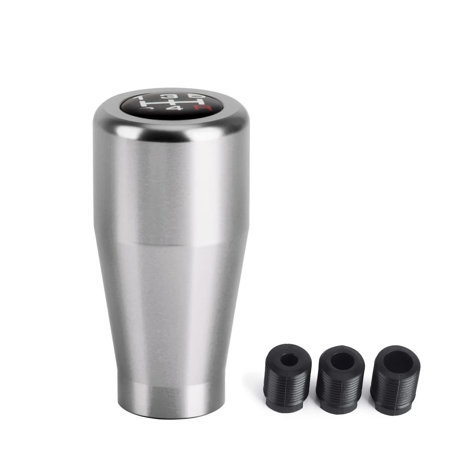 Fsozdbbpl Silver Automotive Parts 5 Speed Aluminium Gear Shift Knob Universal M8 M10 M12 Racing Shift Lever For Manual Transmission Gear Level Knob Shift(Silver)