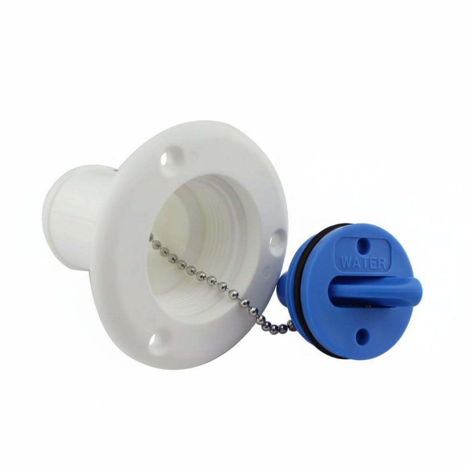RV Water Fill Cap Leak Resistant RV Water Inlet Cap ABS Plastic for Marine, Camping, Travel, White-image-42