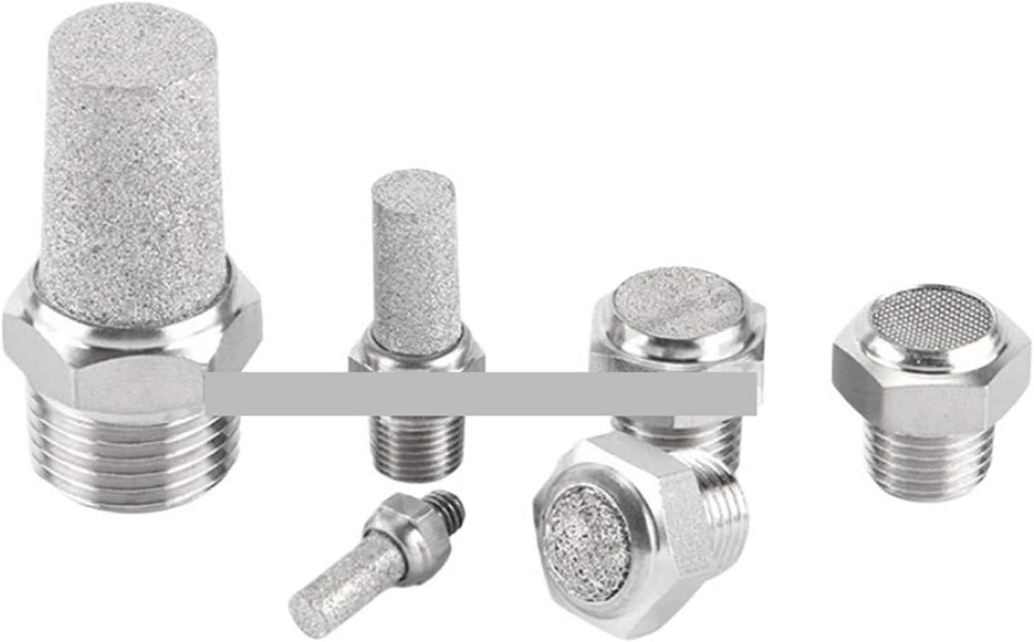 1pcs 316 Muffler M5,1/8,1/4,1/2,3/4,1,"1 1/2",2" pneumatic element,stainless steel pneumatic muffler(Pagoda type,1-4)