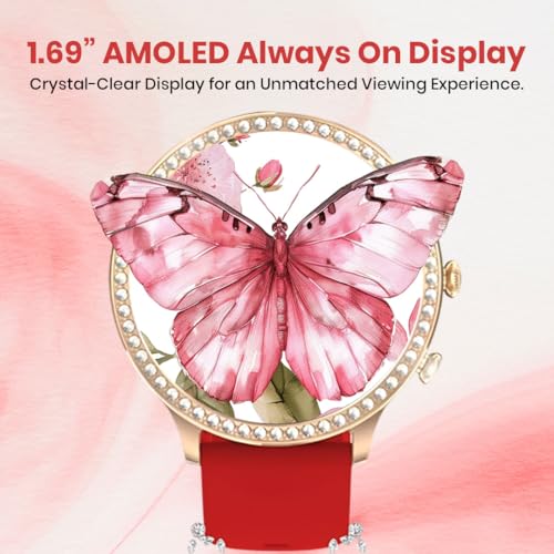 Image of GameSir Newest & Luxury Round Dial GEN 12 Smart Watch 1.69 inch AMOLED Display with High Resolutions Bluetooth Calling Multiple Watch Faces & Sports Mode Smartwatch for Women & Men (Red)