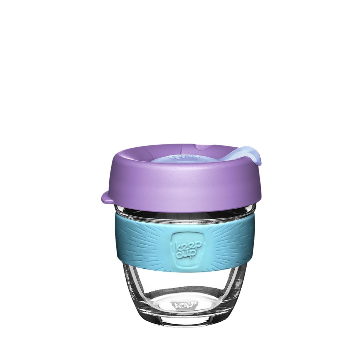 KeepCup Brew, Reusable Coffee Cup - Tempered Glass and Splashproof Sipper, S 8oz/227ml - Moonlight