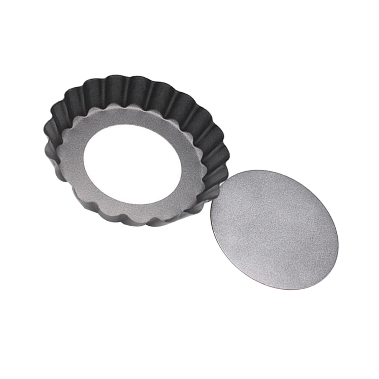 SOLUSTRE 2 Pcs Non Stick Mini Tart Pan Round Baking Tray with Removable Bottom for Easy Cake and Bread Making Portable Baking Mold and present Giving
