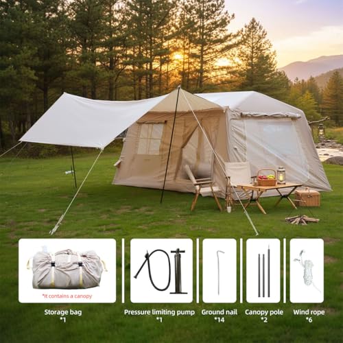 Carpa inflable para camping 8-10 personas con bomba miniatura 6