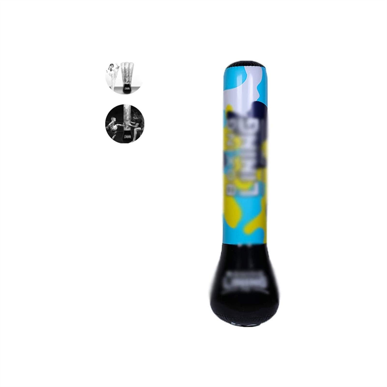 ZAIHW Hicient Punching Bag Free Standing Boxing Bag Reflex Speed Bag with Adjustable Height Stress Relief Fitness Strong Durable for Adults Teenagers Kids Home Gym (Color : Blue)