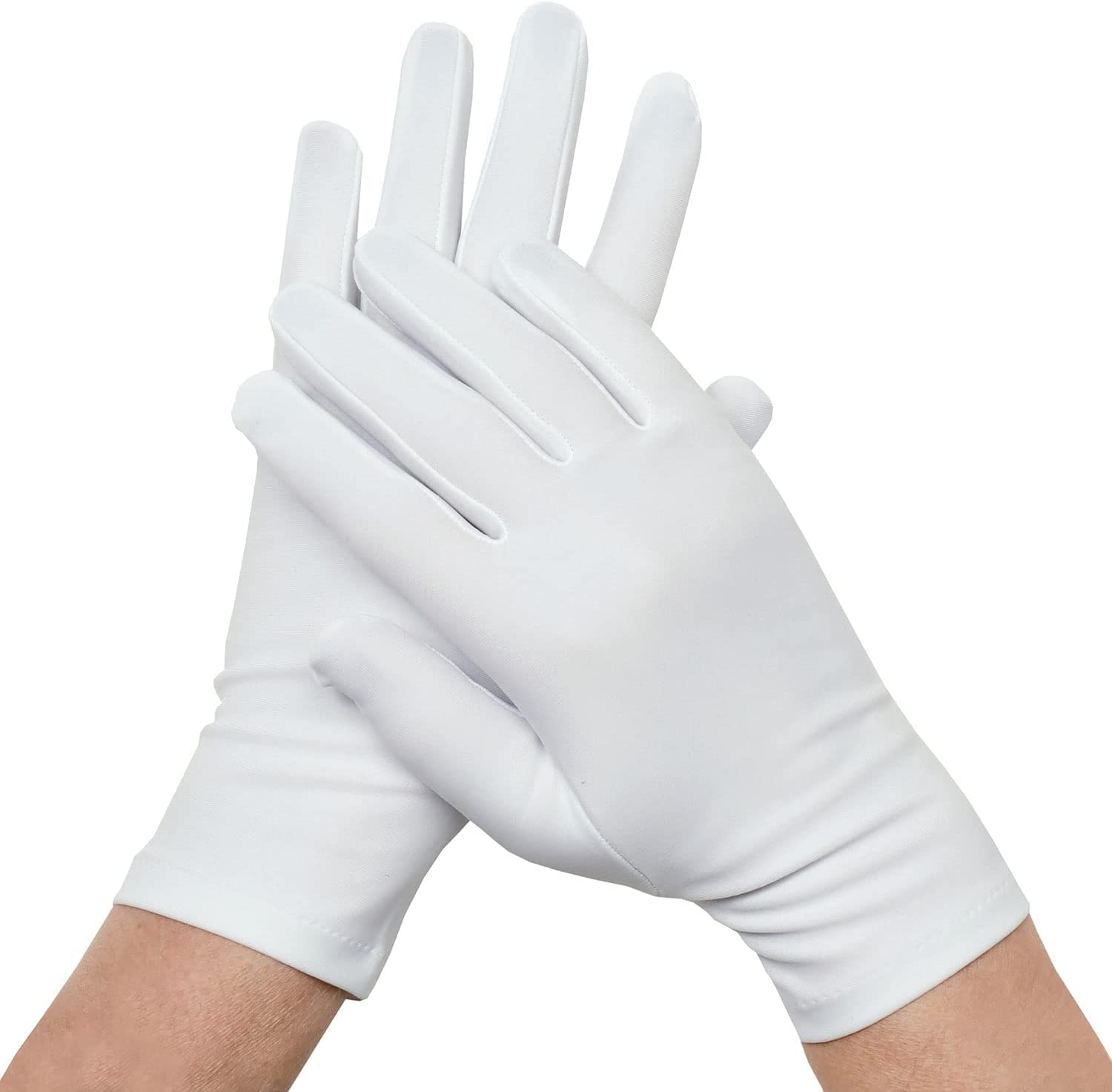 Cadie Men's White/Opulent Garden Arthritis Gloves One Size 80% Nylon 20% Spandex (Pair) One Size