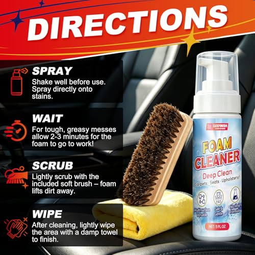 LUXFINISH Car Interior Foam Cleaner