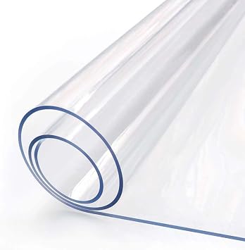 Clear PVC Tablecloth, Transparent Waterproof Protector, Spill-Proof Clear Table Cloth, Easy-Clean Plastic Table Cover, Ideal for Dining, Kitchen, Outdoor, and BBQ Tables