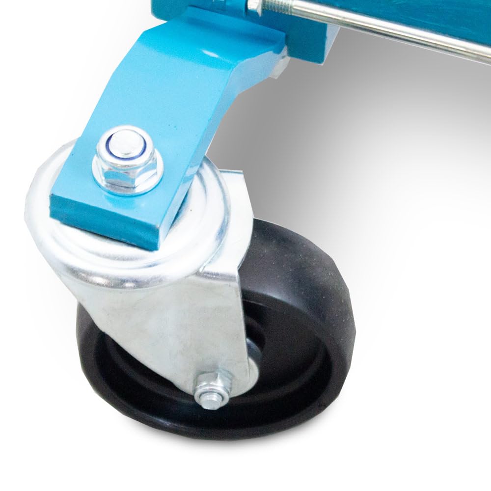 4X BITUXX PKW Rangierhilfe Rangierheber mechanisch Wagenheber Auto Rangierroller Rangierheber belastbar bis 560 kg pro Rangierroller (Blau)
