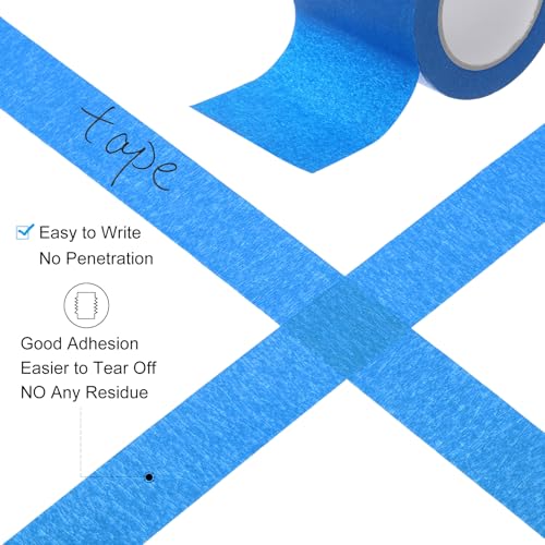 Image of PATIKIL Masking Tape 4.1 Inch x 55 Yard, General Purpose Adhesive Painting Tape Painters Tape for Arts Crafts Label, Blue