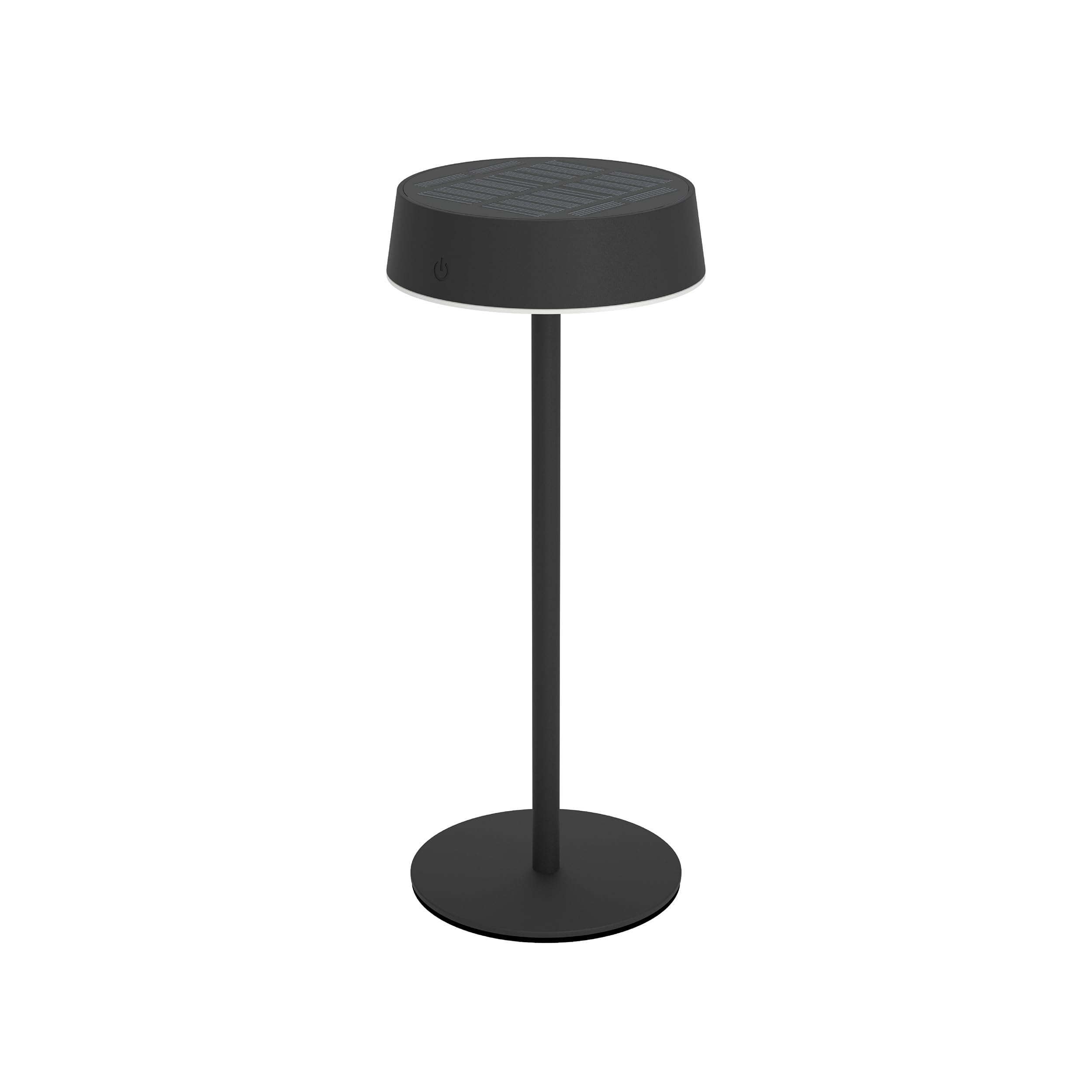Eglo Cordless LED Table lamp Simeri, Wireless Solar Light, Touch dimmable, Rechargeable Outdoor Lighting for Balcony and Garden, Black Metal, Warm - Neutral - Cool White, IP54