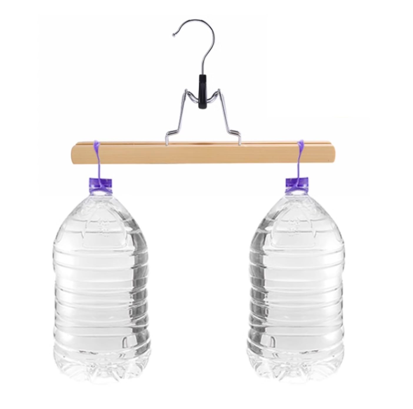 Perchas De Madera De 10 Piezas, Perchas De Madera Antideslizantes para Pantalones con Gancho De Rotación De 360 ​​Grados, Perchas con Clip para Pantalones para Sudadera