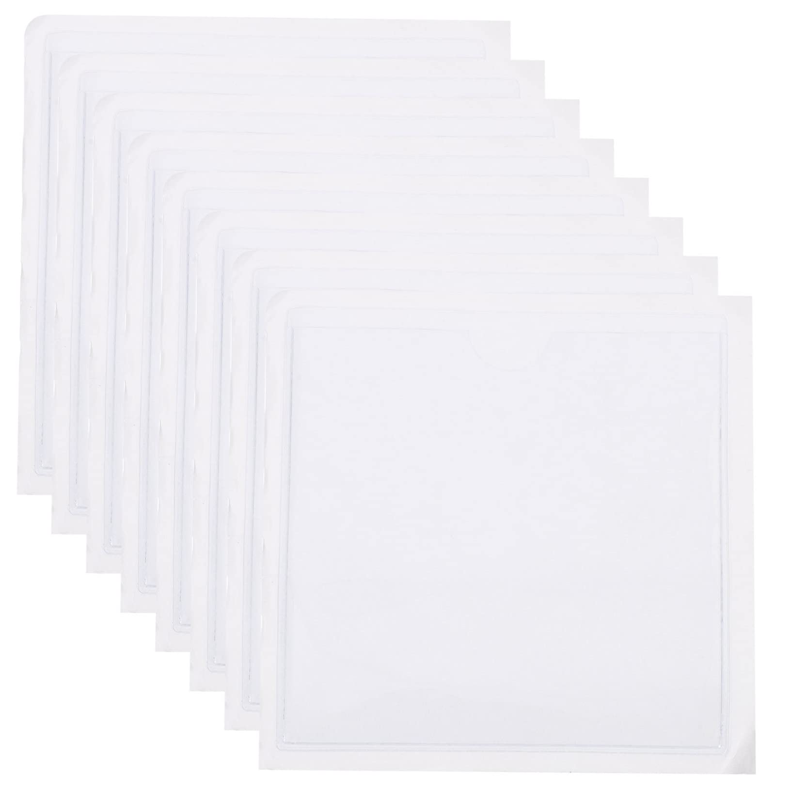 FUNOMOCYA 10-pack Portable Parking Permit Holders Adhesive Card Sleeves for Decal Sticker Organizing Holder for Car Windscreen Water-resistant Plastic