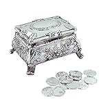 VILLAGE GIFT IMPORTERS Arras de Boda Set de Regalo | Viene con Monedas | 9 Estilos | Boda Cajas de Metal Ceremonia de Matrimonio española