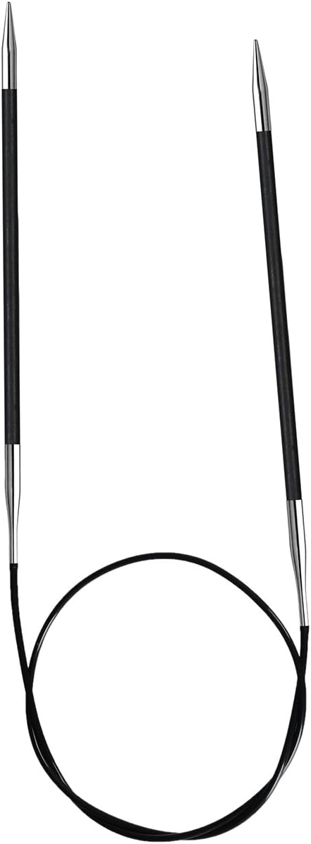 Knitter's Pride 515914-Karbonz Fixed Circular Needles 40, Size 3/3.25mm