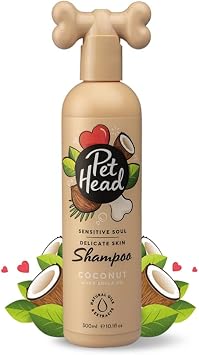 Pet Head Sensitive Soul Dog Shampoo | Coconut Scent | Shampoo for Dogs with Sensitive Skin | Professional Grooming | Vegan | Gentle Formula for Puppies | 300ml