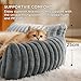BEDSURE Katzenbett groß orthopädisches Katzensofa - 61x46x25cm Hundesofa kleine Hunde waschbar Katzencouch, rutschfeste Katzenbett flauschig, dunkelgrau